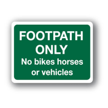 Sign - Footpath Only (400mm x 300mm)