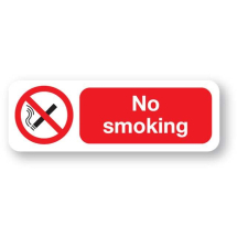 Sign - No Smoking (120mm x 360mm)