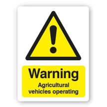 Sign - Agricultural Vehicles (480mm x 360mm)