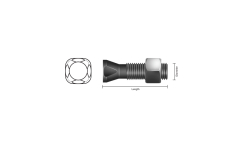 Sq Conical Bolt & Nut M12x32mm (10.9 Grade, 1,75, Dowdeswell)