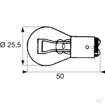 Stop/Tail Bulb 12V 21/5W (Staggered Pole) - (Pack-10)