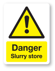 Sign - Danger Slurry Store (480mm x 360mm)