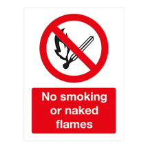 Sign-No Smoking No Naked Flame (480mm x 360mm)