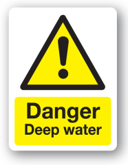 Sign - Danger Deep Water (480mm x 360mm)