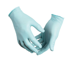 Blue Nitrile Gloves (M) (Powder Free, Pack-100)
