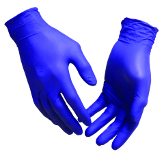Indigo Nitrile Gloves (M) (Powder Free, Pack-100)